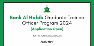 Bank Al Habib Graduate Trainee Officer 2024