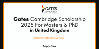 Gates Cambridge Scholarship 2025