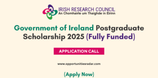 Government of Ireland Postgraduate Scholarship 2025