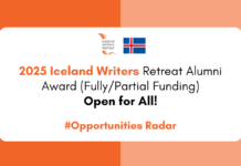 Iceland Writers Retreat Alumni Award 2025