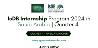 IsDB Internship Program 2024 in Saudi Arabia