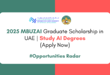 MBUZAI Graduate Scholarship