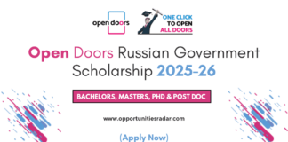 Open Doors Russian Government Scholarship 2025