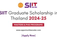 SIIT Graduate Scholarship 2025