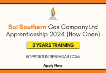 Sui Southern Gas Company Apprenticeship 2024