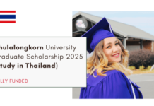 Chulalongkorn University Graduate Scholarship 2025 (Study in Thailand)