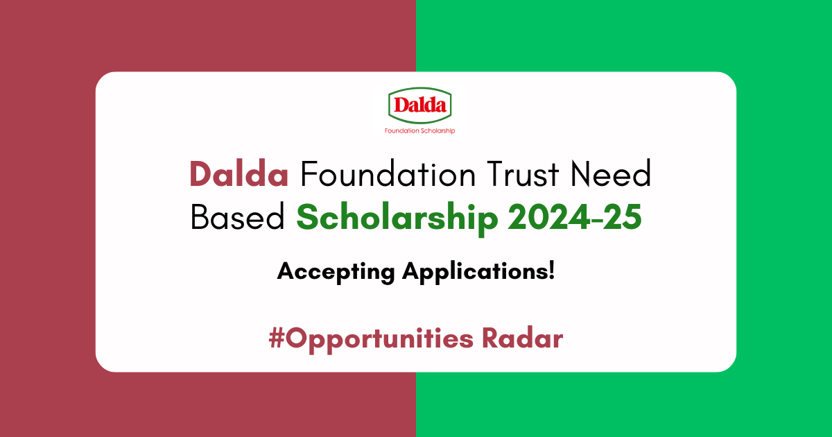 Dalda Foundation Trust Scholarship 2024