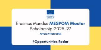 Erasmus Mundus MESPOM Masters Scholarship 2025