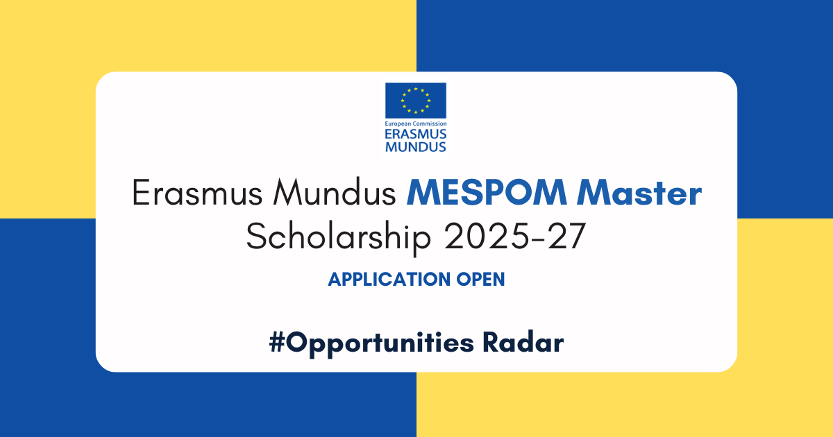 Erasmus Mundus MESPOM Masters Scholarship 2025