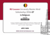 KU Leuven University Master Mind Scholarship 2026