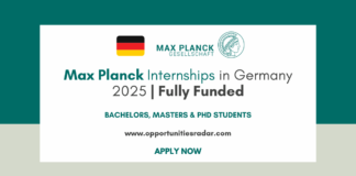 Max Planck Internships in Germany 2025