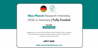 Max Planck Research Internship 2026