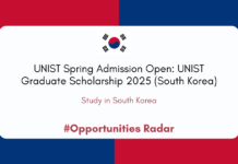 UNIST Graduate Scholarship 2025