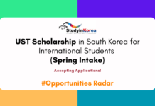 UST Scholarship in South Korea 2025