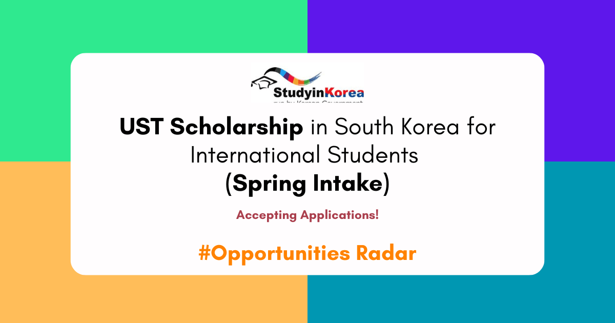 UST Scholarship in South Korea 2025