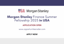 Morgan Stanley Finance Summer Fellowship 2025