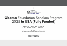 Obama Foundation Scholars Program 2025