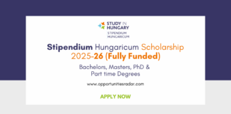 Stipendium Hungaricum Scholarship 2025