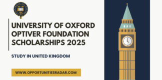 University of Oxford Optiver Foundation Scholarships 2025