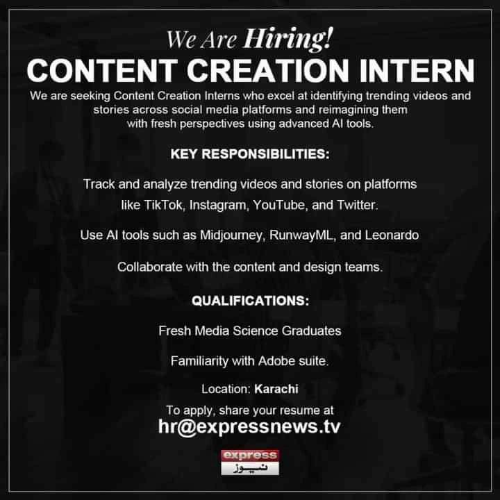 express news content creation internship