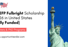 USEFP Fulbright Scholarship 2026