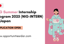 NIG Summer internship program 2025