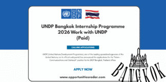UNDP Bangkok Internship 2026