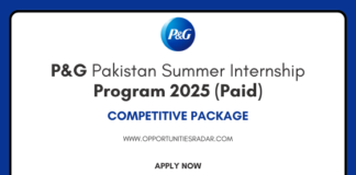 P&G Pakistan Summer Internship Program 2025