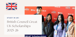 British Council Great UK Scholarships 2025