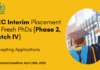 HEC Interim Placement of Fresh PhDs