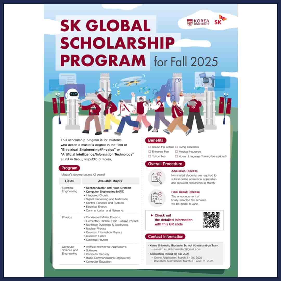 SK Global Scholarship fall 2025 advertisement