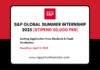 S&P Summer internship 2025
