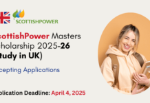 ScottishPower Masters Scholarship 2025