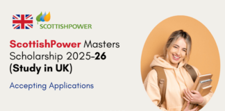 ScottishPower Masters Scholarship 2025