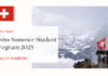 Swiss Summer Student Program 2025