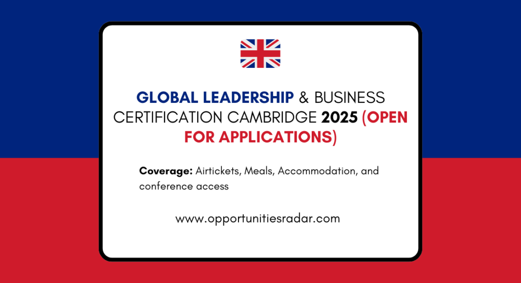 Global Leadership & Business Certification Cambridge 2025