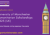 University of Manchester Humanitarian Scholarships 2025