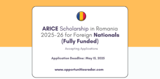 ARICE Scholarship in Romania 2025-26