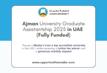 Ajman University Graduate Assistantship 2025