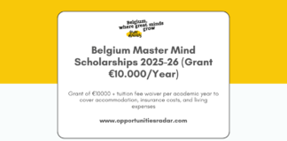 Belgium Master Mind Scholarships 2025