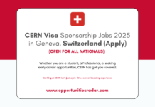 CERN Visa Sponsorship Jobs 2025