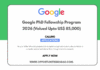 Google PhD Fellowship Program 2026