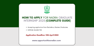 How to Apply for Nadra Graduate Internship 2025