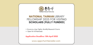 National Taiwan Library Fellowship 2025