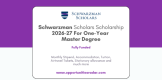 Schwarzman Scholars Scholarship 2026-27