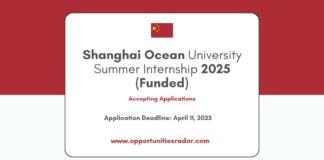 Shanghai Ocean University Summer Internship 2025