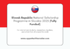 Slovak Republic National Scholarship Programme 2025
