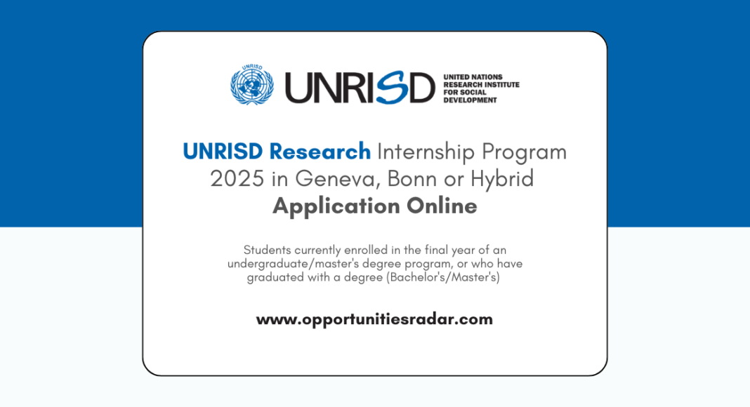 UNRISD Research Internship 2025