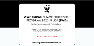 WWF Bridge Summer Internship 2025