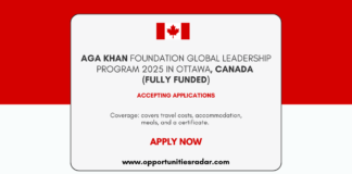 AGA Khan Foundation Global Leadership Program 2025